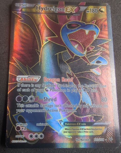 2015 Pokémon Roaring Skies #103 Hydreigon EX — front
