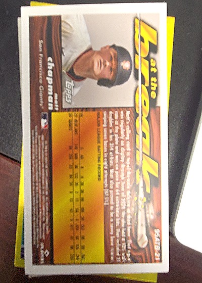 2024 Topps Archives At the Break #95ATB-21 Matt Chapman — back