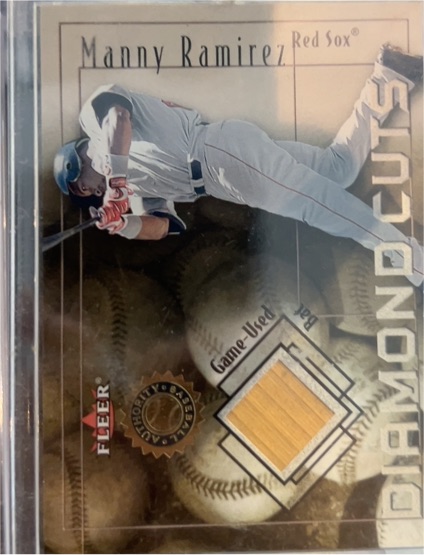 2001 Fleer Authority Diamond Cuts Memorabilia #NNO Manny Ramirez — front