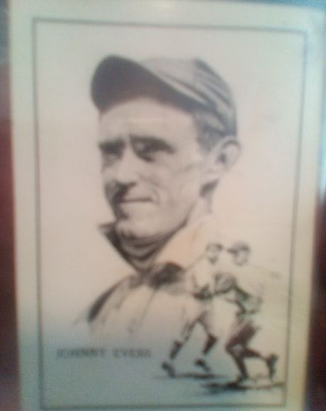 Johnny Evers Vintage Baseball Card — front