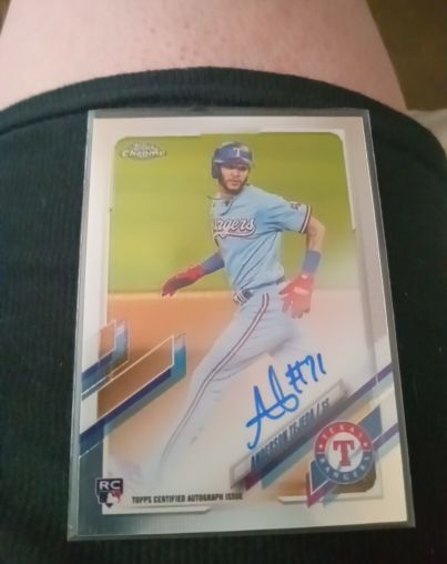 2021 Topps Chrome #RA-AT Anderson Tejeda Rookie Autographs — front