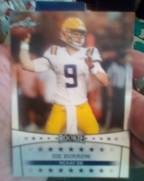 2020 Leaf #01 Joe Burrow Rookie Card — front