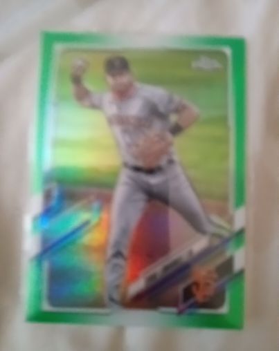 2021 Topps Chrome Green Refractor #USC-BC Brandon Crawford — front