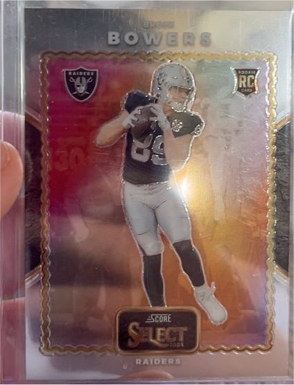 2024 Panini Select #20 Brock Bowers Score Select Throwback Rookie RC — front