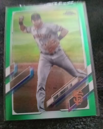 2022 Topps #TBD Evan Longoria Green Parallel — front