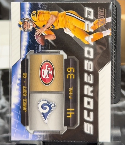2018 Score #3 Jared Goff Scoreboard — front