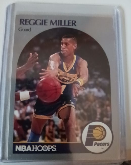 1990-91 Hoops #135 Reggie Miller Indiana Pacers — front