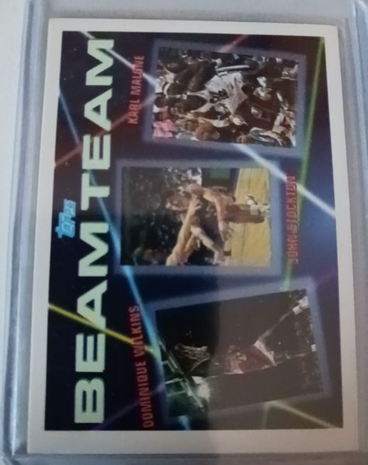 1992-93 Topps Beam Team #4 Karl Malone John Stockton Dominique Wilkins — front