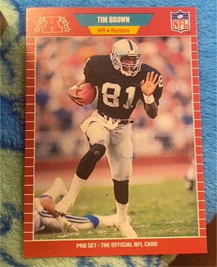 1989 Pro Set #183 Tim Brown — front