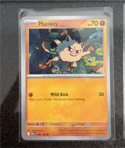 2025 Pokémon Sv10: Destined Rivals #090 Mankey — front