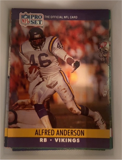 1990 Pro Set #565 Alfred Anderson — front