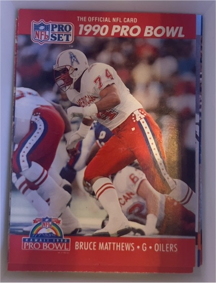 1990 Pro Set #352 Bruce Matthews — front