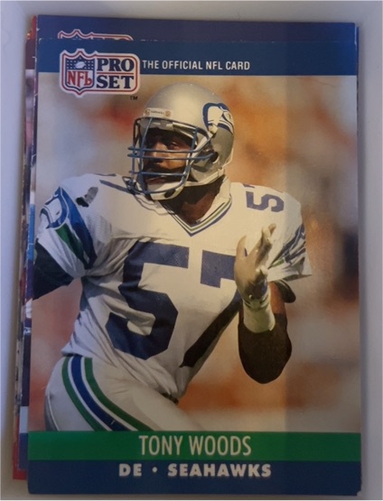 1990 Pro Set #651 Tony Woods — front
