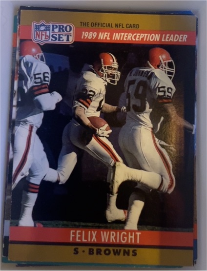 1990 Pro Set #17 Felix Wright — front