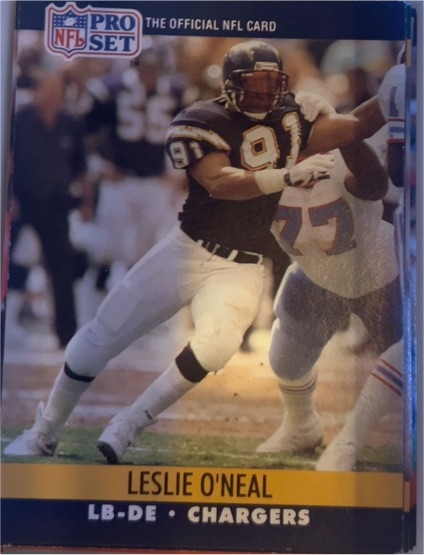 1990 Pro Set #632a Leslie O'Neal — front