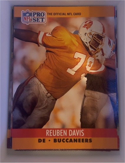 1990 Pro Set #653 Reuben Davis — front
