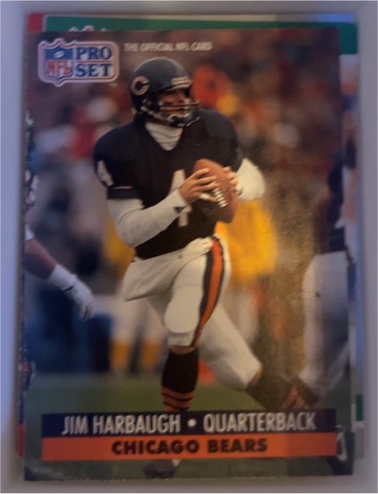 1991 Pro Set #104 Jim Harbaugh — front