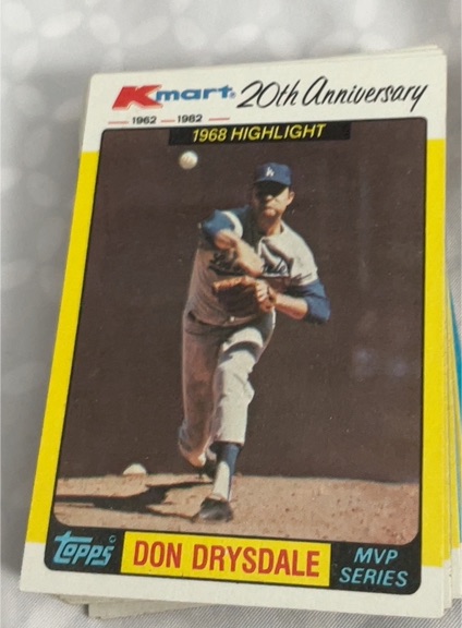 1982 Topps Kmart 20th Anniversary #42 Don Drysdale — front