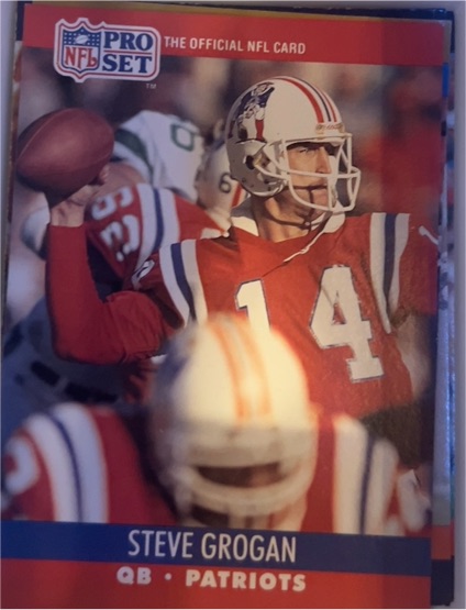 1990 Pro Set #580 Steve Grogan — front