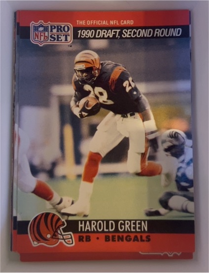 1990 Pro Set #707 Harold Green — front