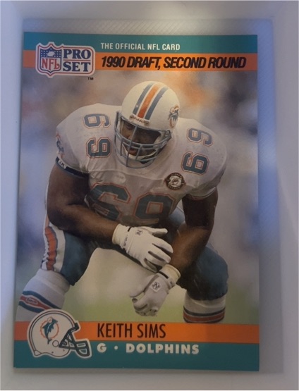 1990 Pro Set #708 Keith Sims — front