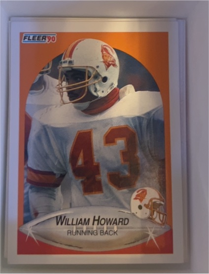 1990 Fleer #349 William Howard Tampa Bay Buccaneers — front