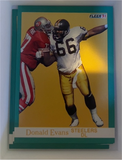 1991 Fleer Football #158 Donald Evans — front