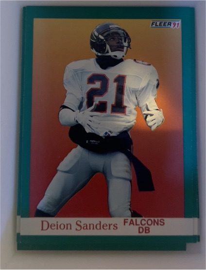1991 Fleer #210 Deion Sanders — front