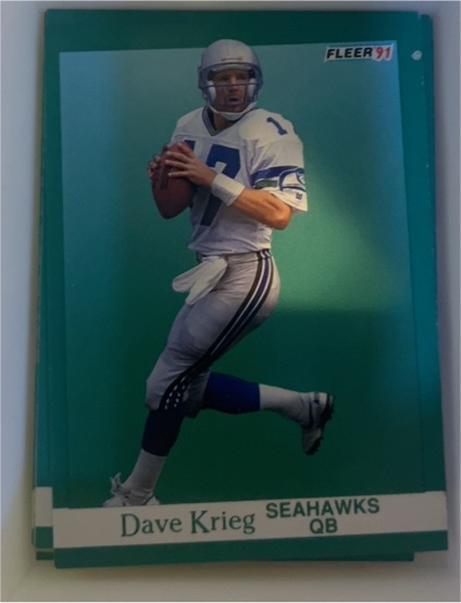 1991 Fleer #191 Dave Krieg — front