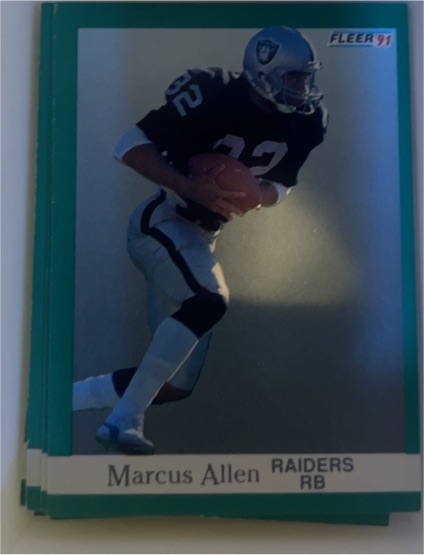 1991 Fleer #102 Marcus Allen — front