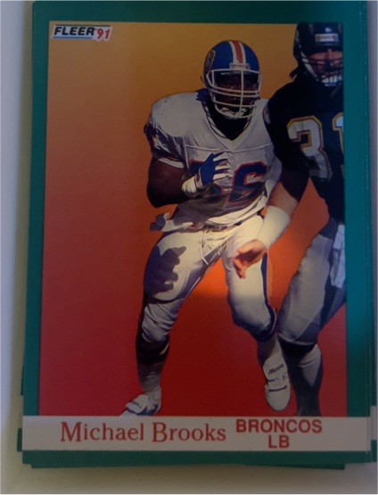 1991 Fleer #44 Michael Brooks — front