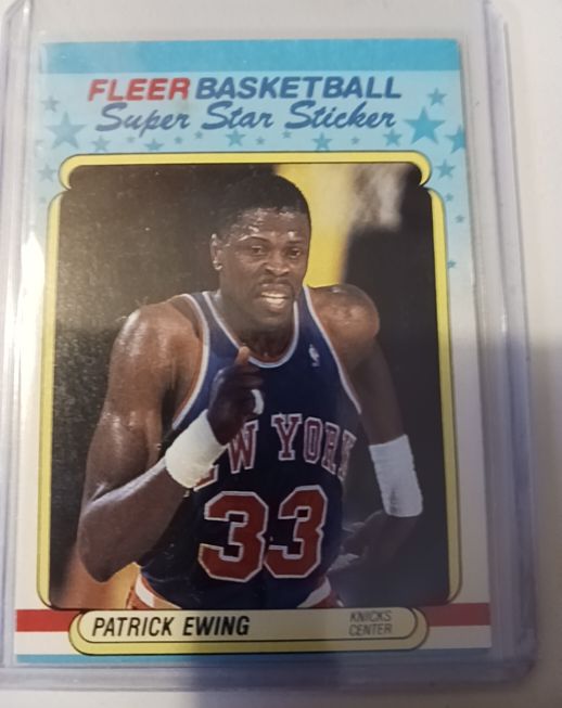 1988-89 Fleer #5 Patrick Ewing Super Star Sticker — front