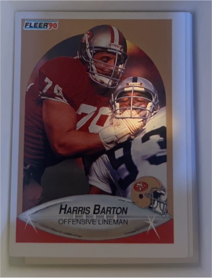 1990 Fleer #1 Harris Barton — front