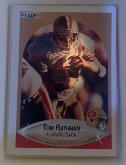 1990 Fleer #12 Tom Rathman San Francisco 49ers — front