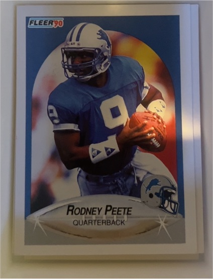 1990 Fleer #283 Rodney Peete Detroit Lions — front