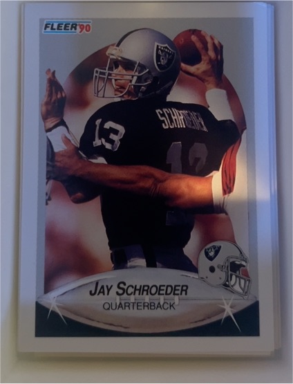 1990 Fleer #259 Jay Schroeder — front