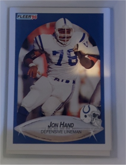 1990 Fleer #230 Jon Hand — front