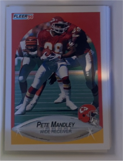 1990 Fleer #204 Pete Mandley Kansas City Chiefs — front