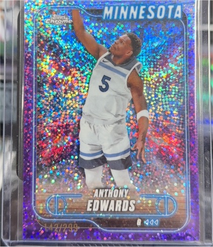 2024-25 Topps Chrome #77 Anthony Edwards — front