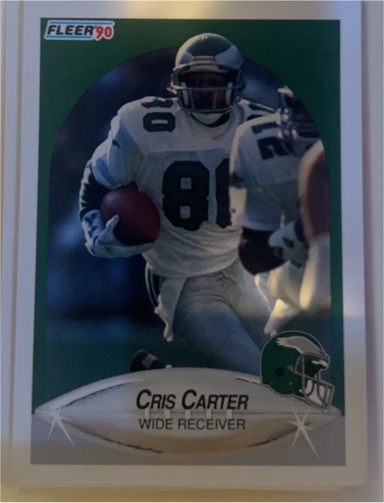 1990 Fleer #81 Cris Carter — front