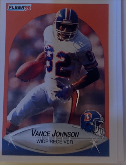 1990 Fleer #25 Vance Johnson — front