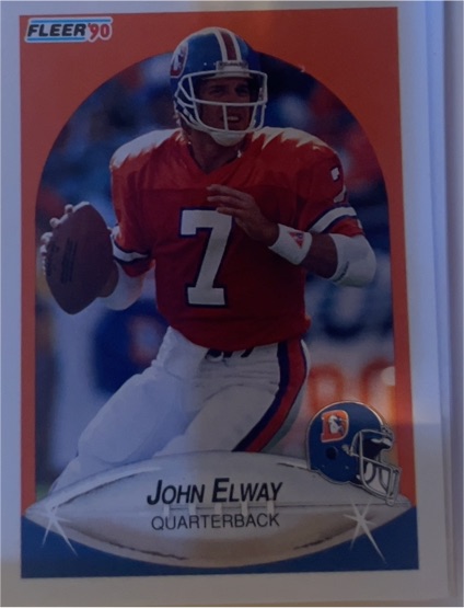 1990 Fleer #21 John Elway — front