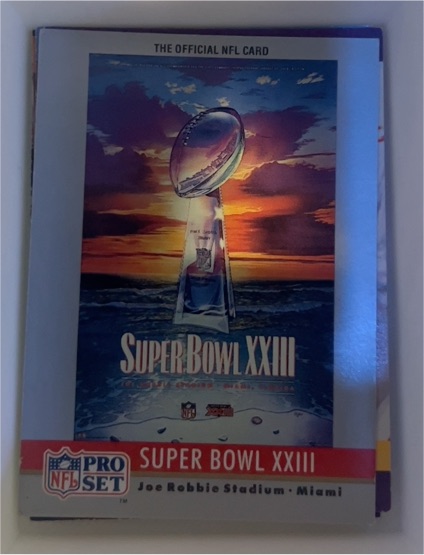 1990 Pro Set #23 Super Bowl XXIII — front