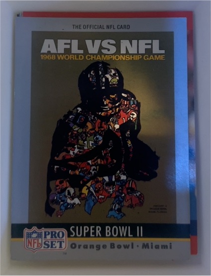1990 Pro Set Super Bowl II #2 Green Bay Packers / Oakland Raiders — front
