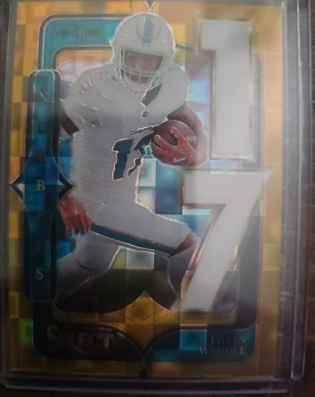 2024 Panini Select - Select Numbers Jaylen Waddle #21 — front