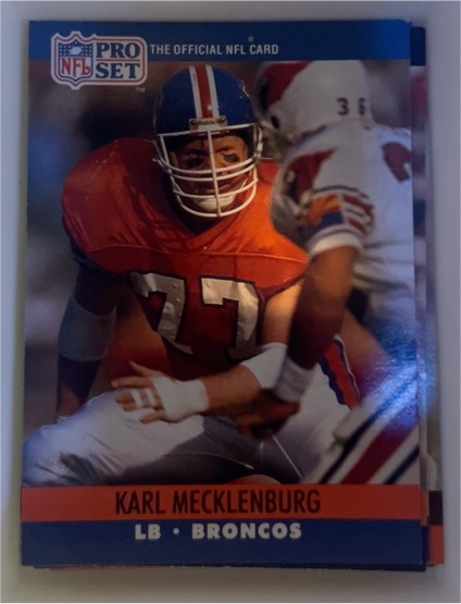 1990 Pro Set #489 Karl Mecklenburg — front