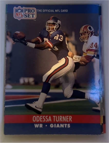 1990 Pro Set #599 Odessa Turner — front