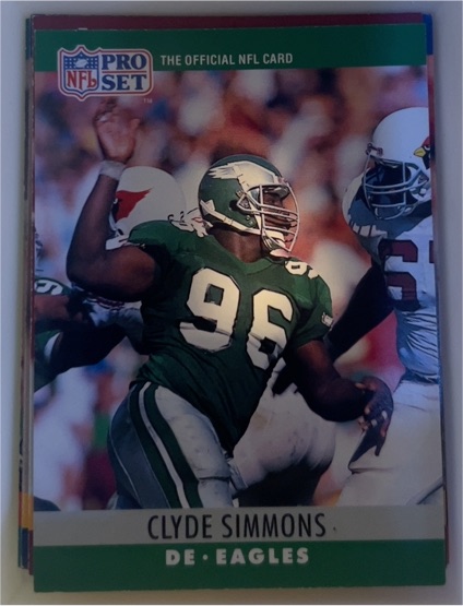 1990 Pro Set #250 Clyde Simmons — front