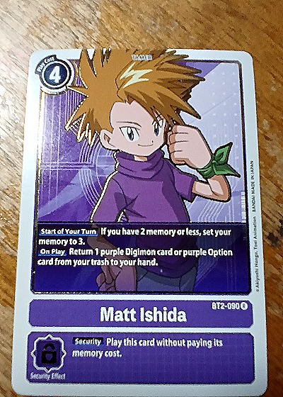 Digimon Card Game BT2-090 Matt Ishida — front