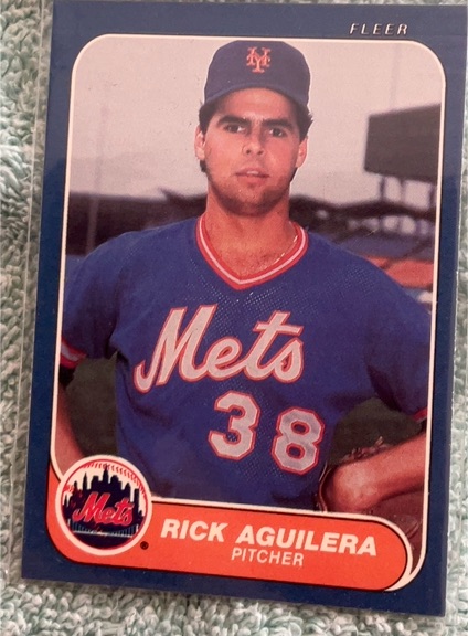 1986 Fleer #74 Rick Aguilera — front